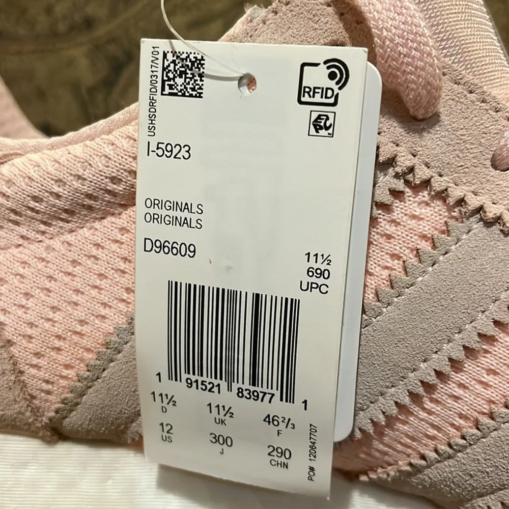 Adidas I-5923 Iniki Shoes Sneakers new D96609 pink Mens Size 12